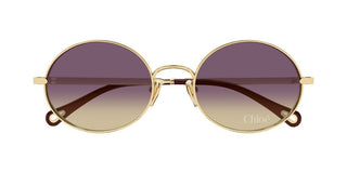 Chloé CH0326S women Gold Round Sunglasses