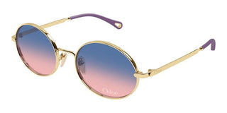 Chloé CH0326S women Gold Round Sunglasses