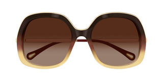 Chloé CH0327S women Gold Oversize Sunglasses