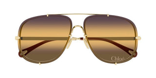 Chloé CH0348S women Gold Pilot Sunglasses
