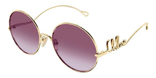 Chloé Ch0372s Women Gold Round Sunglasses