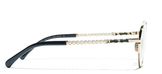 CHANEL CH 2211QH women Gold Round Eyeglasses