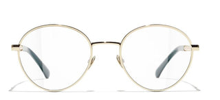 CHANEL CH 2211QH women Gold Round Eyeglasses