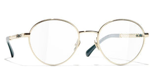 CHANEL CH 2211QH women Gold Round Eyeglasses