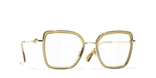 Chanel Ch 2222 Women Gold Butterfly Eyeglasses