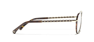 Chanel Ch 2224q Women Gold Pilot Eyeglasses