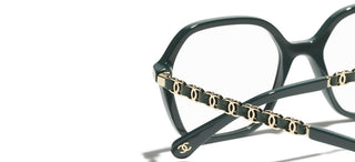 CHANEL CH 3489Q women Green Geometric Eyeglasses