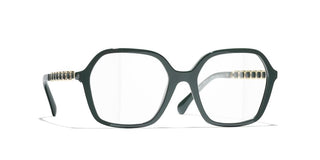 CHANEL CH 3489Q women Green Geometric Eyeglasses