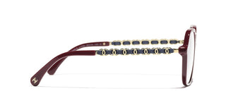Chanel Ch 3489q Women Red Geometric Eyeglasses