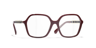 Chanel Ch 3489q Women Red Geometric Eyeglasses