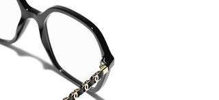 Chanel Ch 3489q Women Black Geometric Eyeglasses
