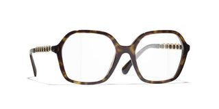 Chanel Ch 3489q Women Havana Geometric Eyeglasses