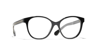 Chanel Ch 3493 Women Black Pantos Eyeglasses