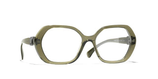 Chanel Ch 3496 Women Green Geometric Eyeglasses