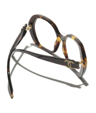 Chanel Ch 3496 Women Havana Geometric Eyeglasses