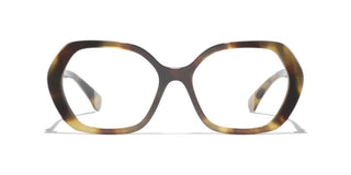 Chanel Ch 3496 Women Havana Geometric Eyeglasses