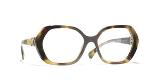 Chanel Ch 3496 Women Havana Geometric Eyeglasses