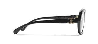 Chanel Ch 3496 Women Black Geometric Eyeglasses
