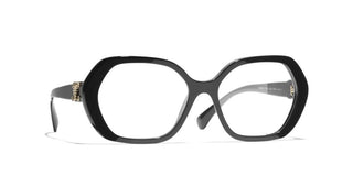 Chanel Ch 3496 Women Black Geometric Eyeglasses
