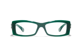 Chanel Ch 3497 Women Green Rectangle Eyeglasses
