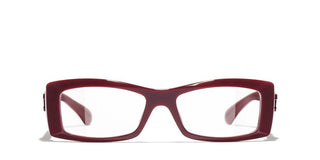 Chanel Ch 3497 Women Red Rectangle Eyeglasses