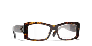 Chanel Ch 3497 Women Havana Rectangle Eyeglasses