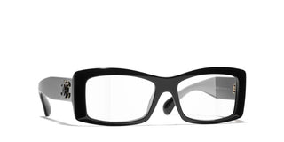 Chanel Ch 3497 Women Black Rectangle Eyeglasses