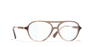 Chanel Ch 3504 Women Brown Pilot Eyeglasses