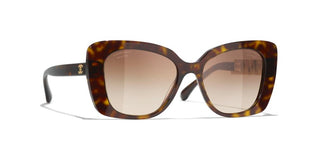CHANEL CH 5422B women Havana Square Sunglasses