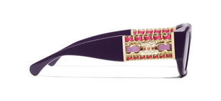 CHANEL CH 5536Q women Violet Oval Sunglasses