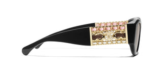 CHANEL CH 5536Q women Black Oval Sunglasses