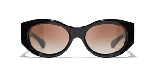 CHANEL CH 5536Q women Black Oval Sunglasses