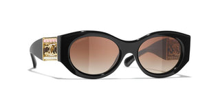 CHANEL CH 5536Q women Black Oval Sunglasses