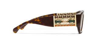 CHANEL CH 5536Q women Havana Oval Sunglasses