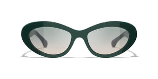 CHANEL CH 5538Q women Green Cat Eye Sunglasses