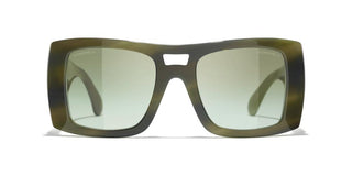 CHANEL CH 5539 women Green Square Sunglasses