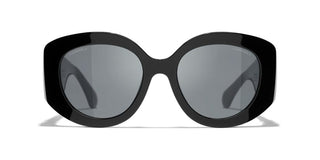 Chanel Ch 5543h - Limited Edition Women Black Oval Sunglasses