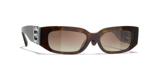 CHANEL CH 5544 women Havana Rectangle Sunglasses
