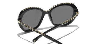 Chanel Ch 5547q Women Black Oval Sunglasses