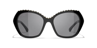 Chanel Ch 5547q Women Black Oval Sunglasses