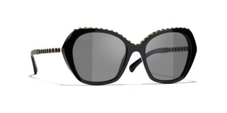 Chanel Ch 5547q Women Black Oval Sunglasses
