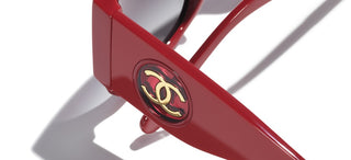 Chanel Ch 5549 Women Red Squared Sunglasses