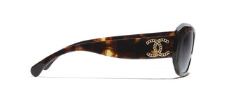 Chanel Ch 5554 Women Havana Squared Sunglasses