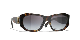 Chanel Ch 5554 Women Havana Squared Sunglasses