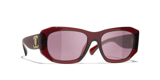 CHANEL CH 5554 women Red Squared Sunglasses