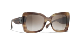 CHANEL CH 5555 women Brown Butterfly Sunglasses