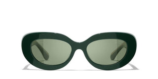 CHANEL CH 5562B women Green Oval Sunglasses