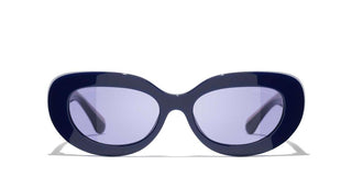 CHANEL CH 5562B women Blue Oval Sunglasses