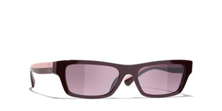 CHANEL CH 5564B women Red Rectangle Sunglasses