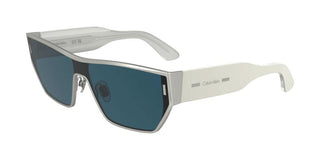 Calvin Klein Ck25102s Unisex Silver Shield Sunglasses